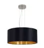 Eglo Suspension Luminaire Maserlo Acier Nickel Satiné | Convient pour 3x E27