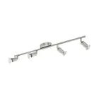 Eglo Plafonnier Buzz-LED Acier Nickel Satiné 4x2.8W 4x250lm - 830 Blanc Chaud | IP20 - Incl. 4x GU10