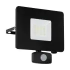 Eglo Applique Murale Faedo 3 Aluminium Noir 31W 3400lm - 850 Blanc Froid | IP44 - Détecteur De Mouvement