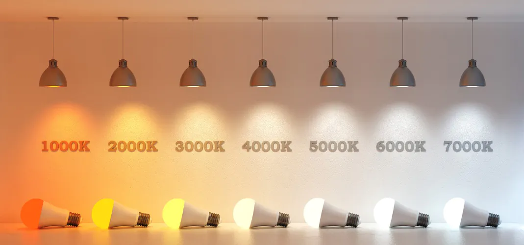 Couleur de lumi&egrave;re luminaire suspension
